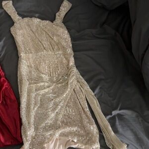 Light Gold Hoco Dress